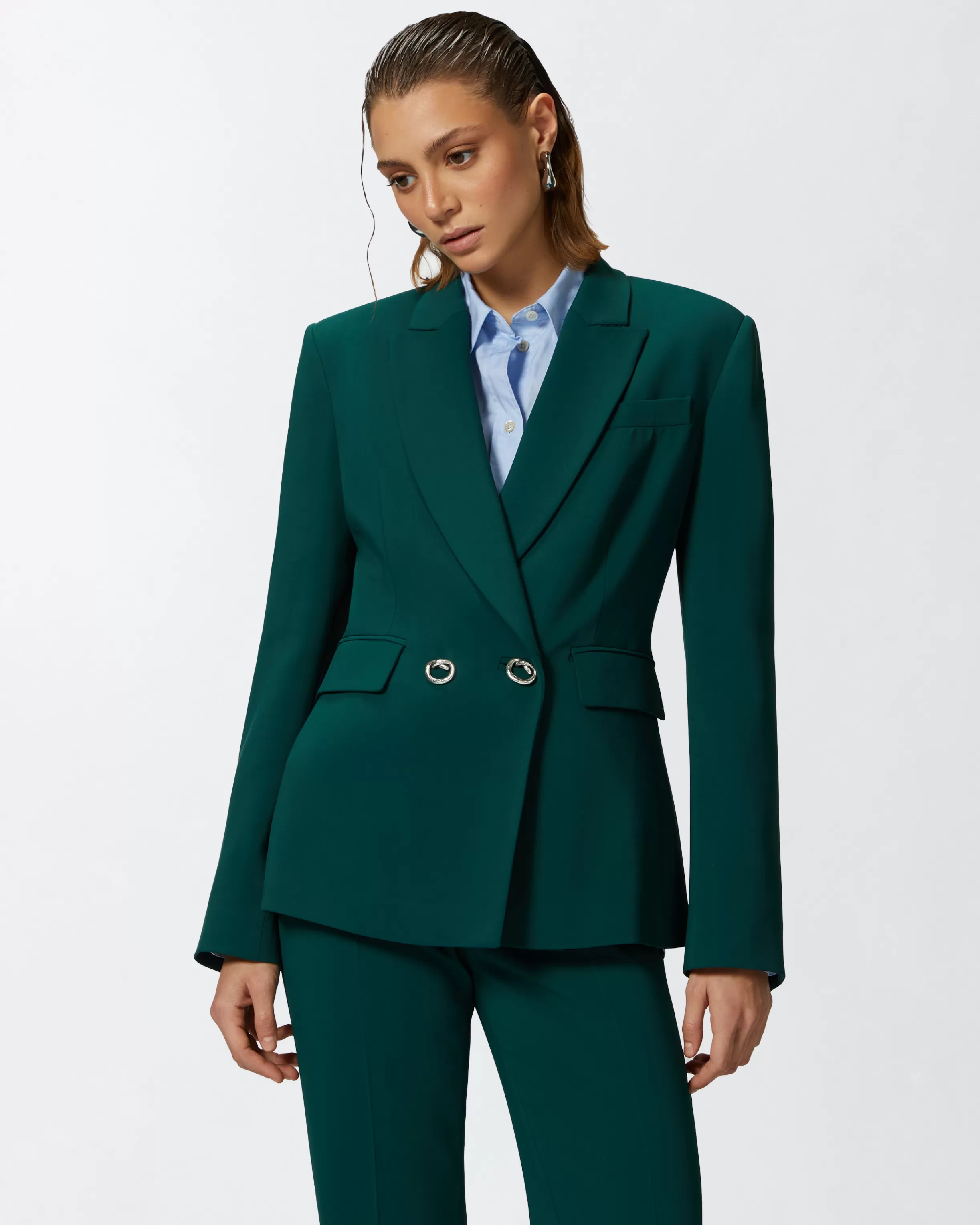 Sale Blazer in cady tecnico con bottoni in metallo Blazer | Tailleur E Completi