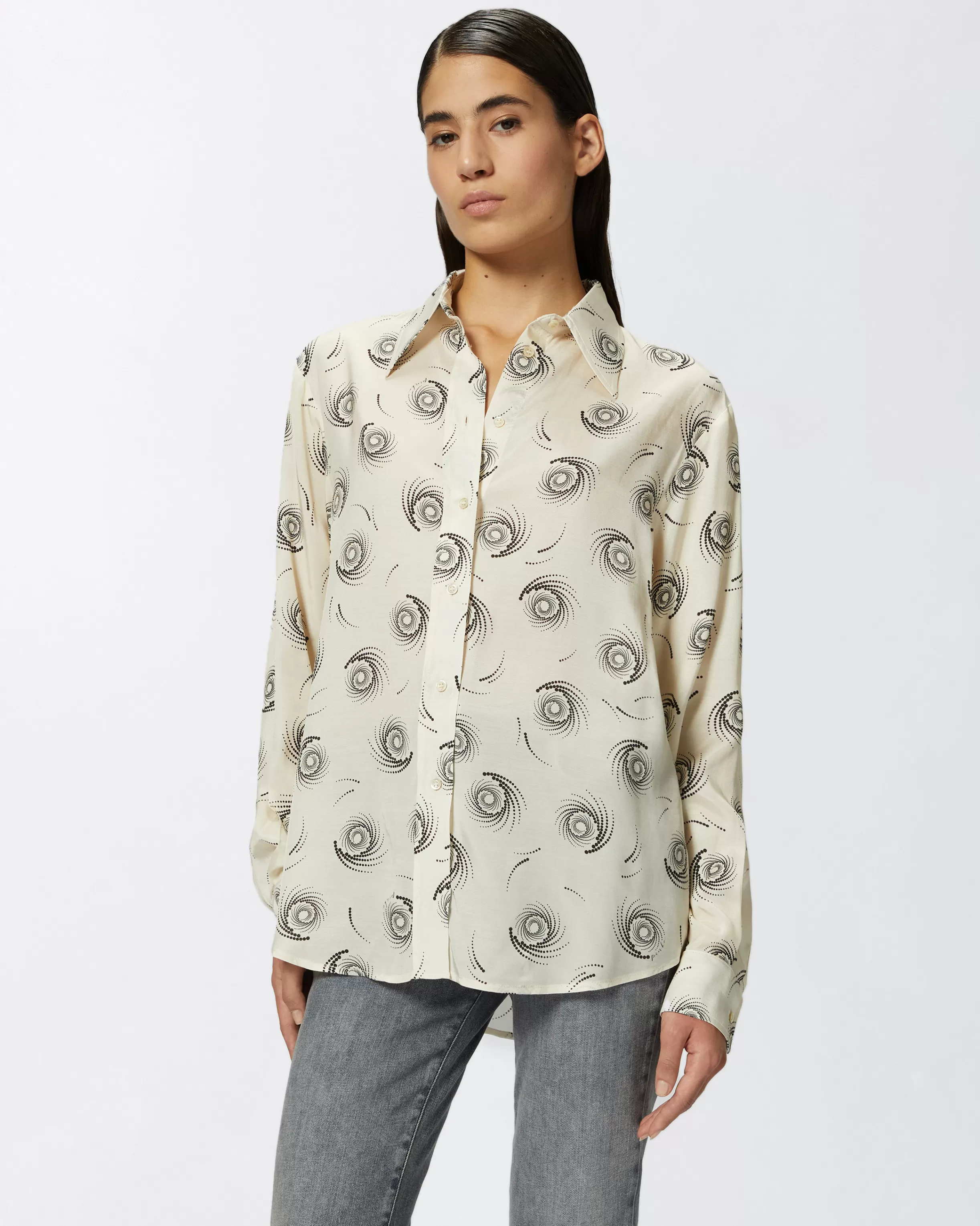 Cheap Camicia in twill stampa vortici Camicie E Bluse | Camicie