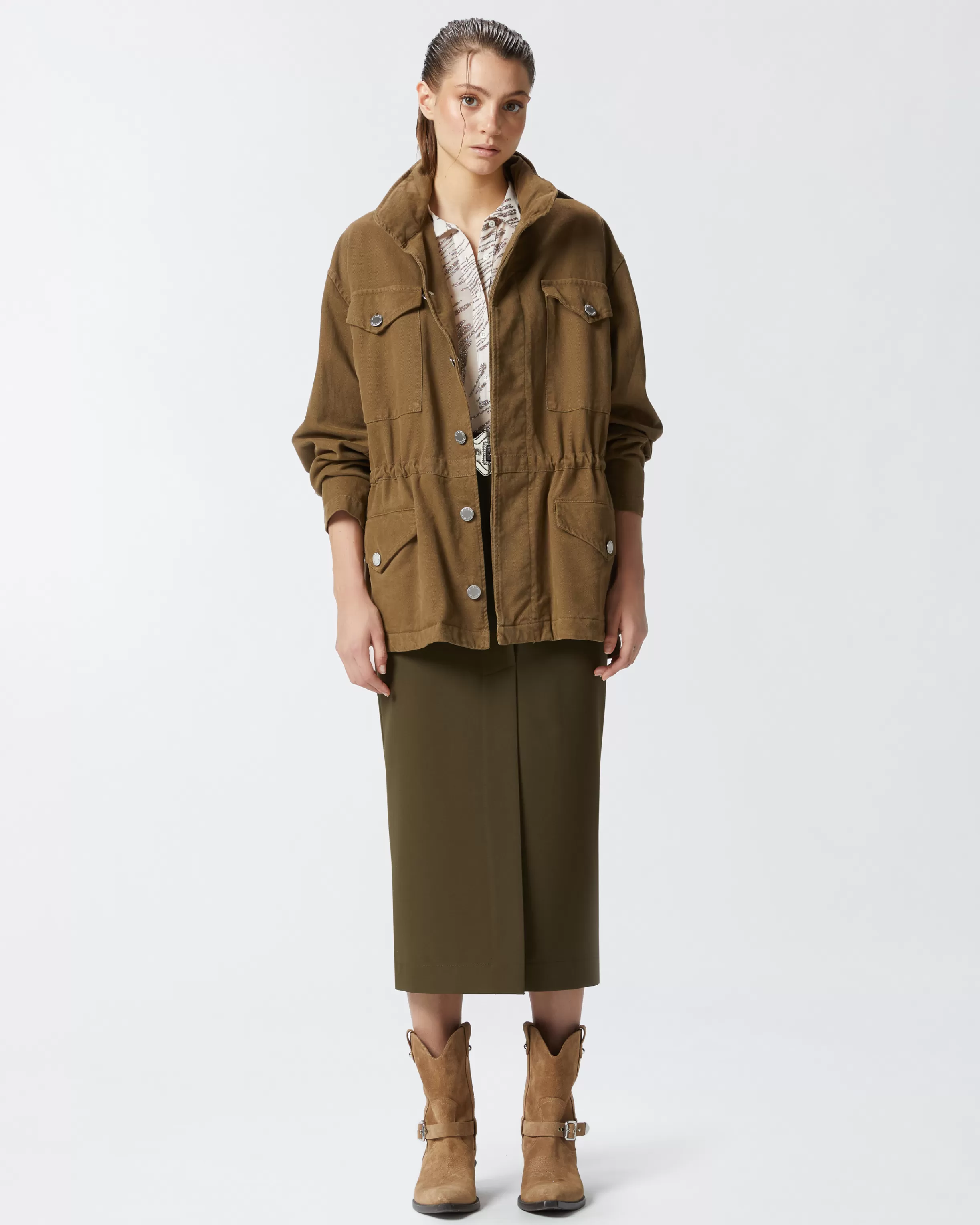 Store Giacca overshirt utility in cotone Gilet, Kaban, Trench | Tailleur E Completi