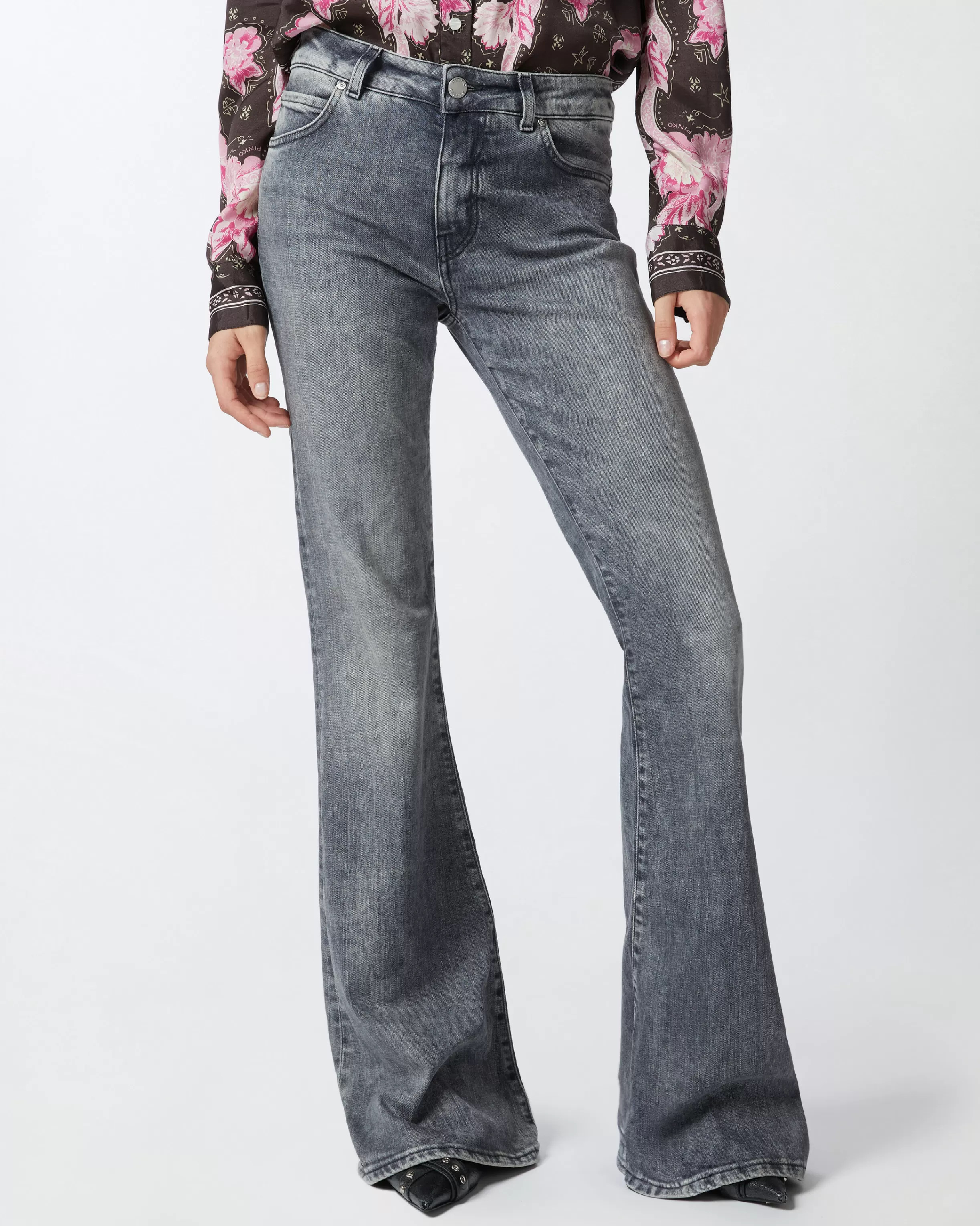 Best Jeans in denim grigio svasati Jeans | Flared