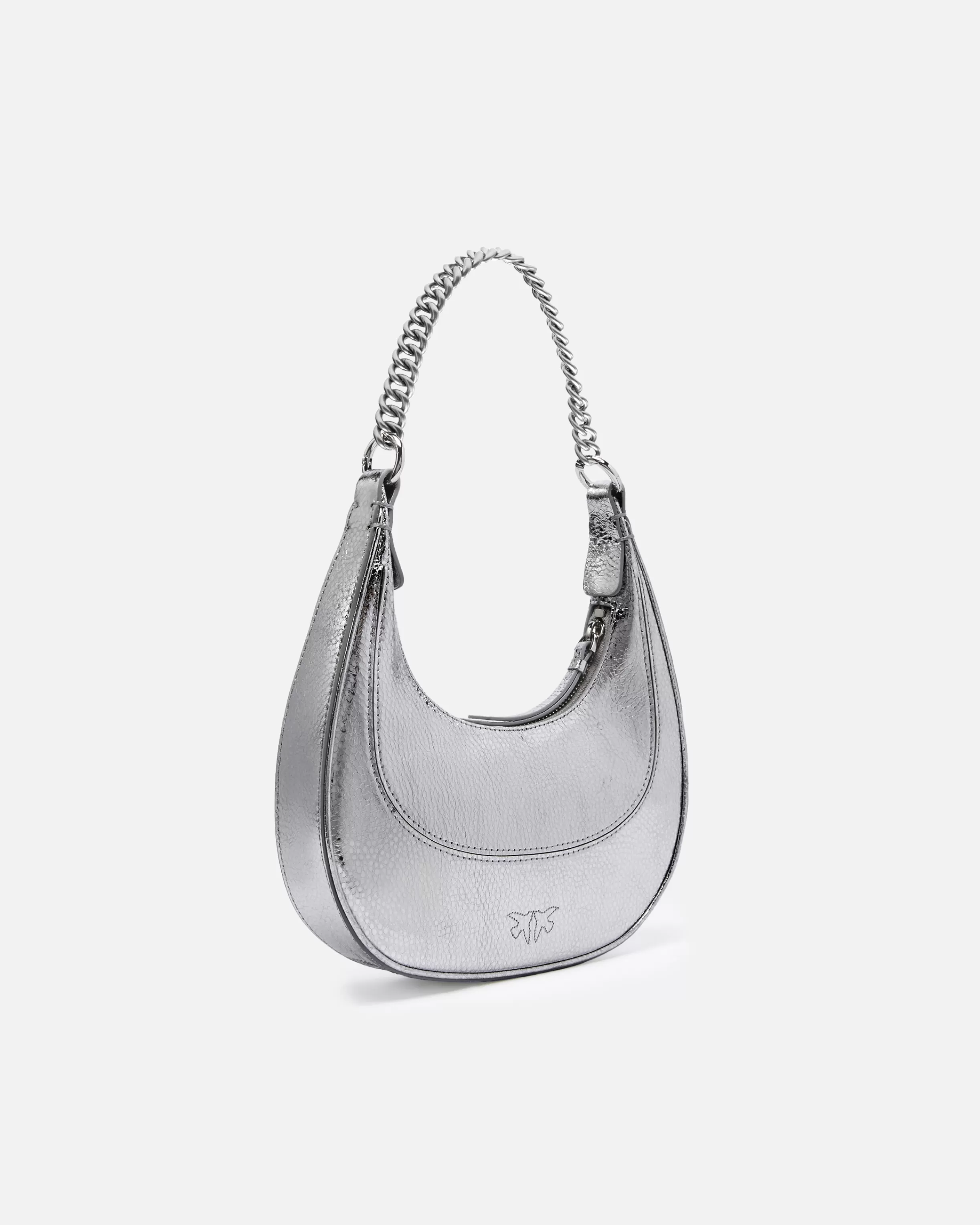 Shop Mini borsa Brioche Bag a mano pelle metallizzata Borse A Spalla | Mini Bags