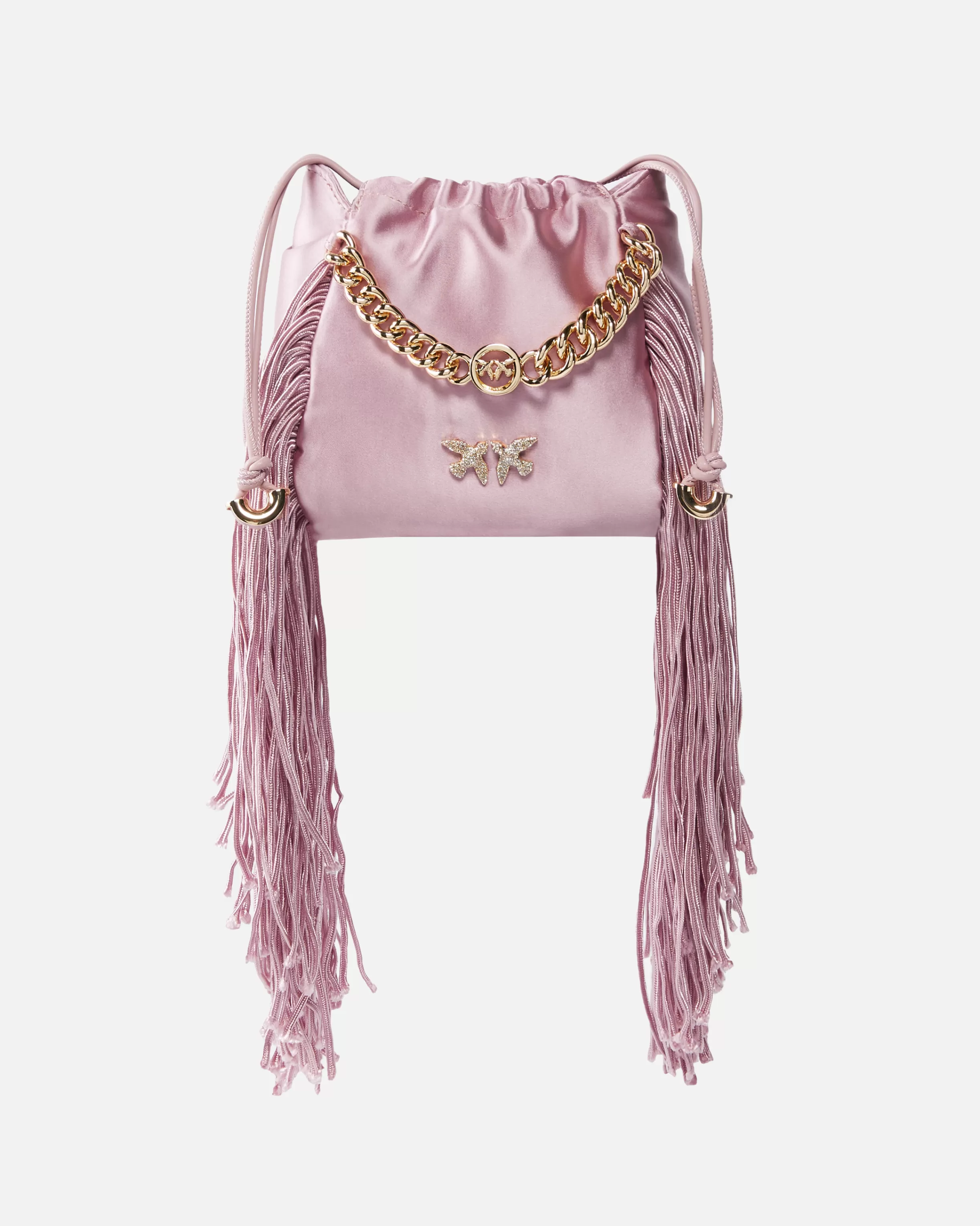 Best Sale Mini borsa pochette in satin con frange Mini Bags | Borse Da Sera