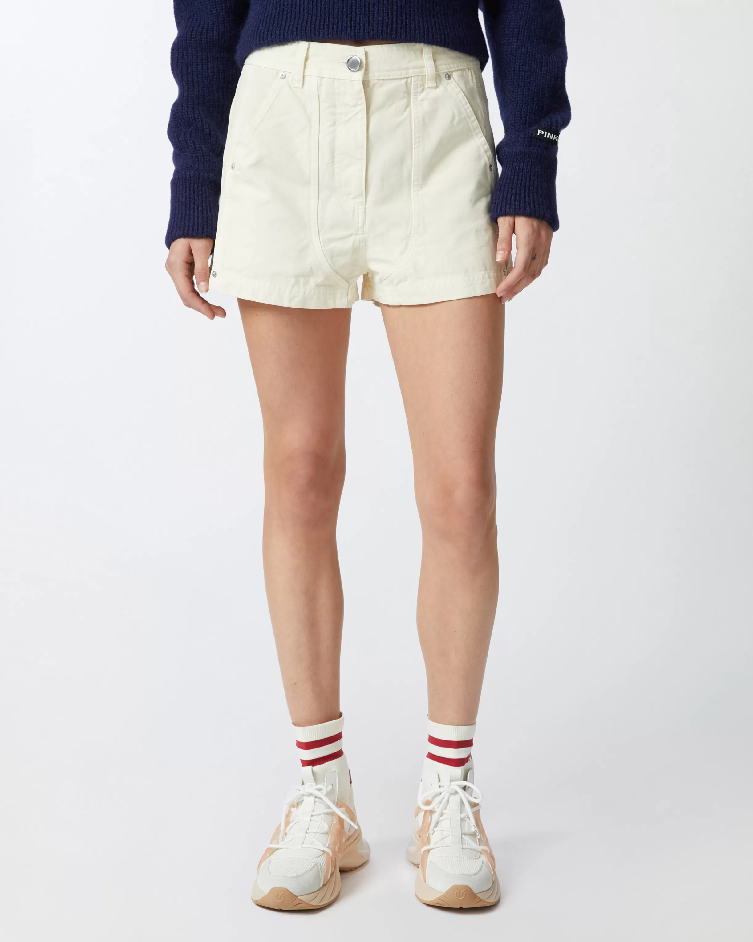 Cheap Pantaloncini shorts in cotone con tasche Shorts