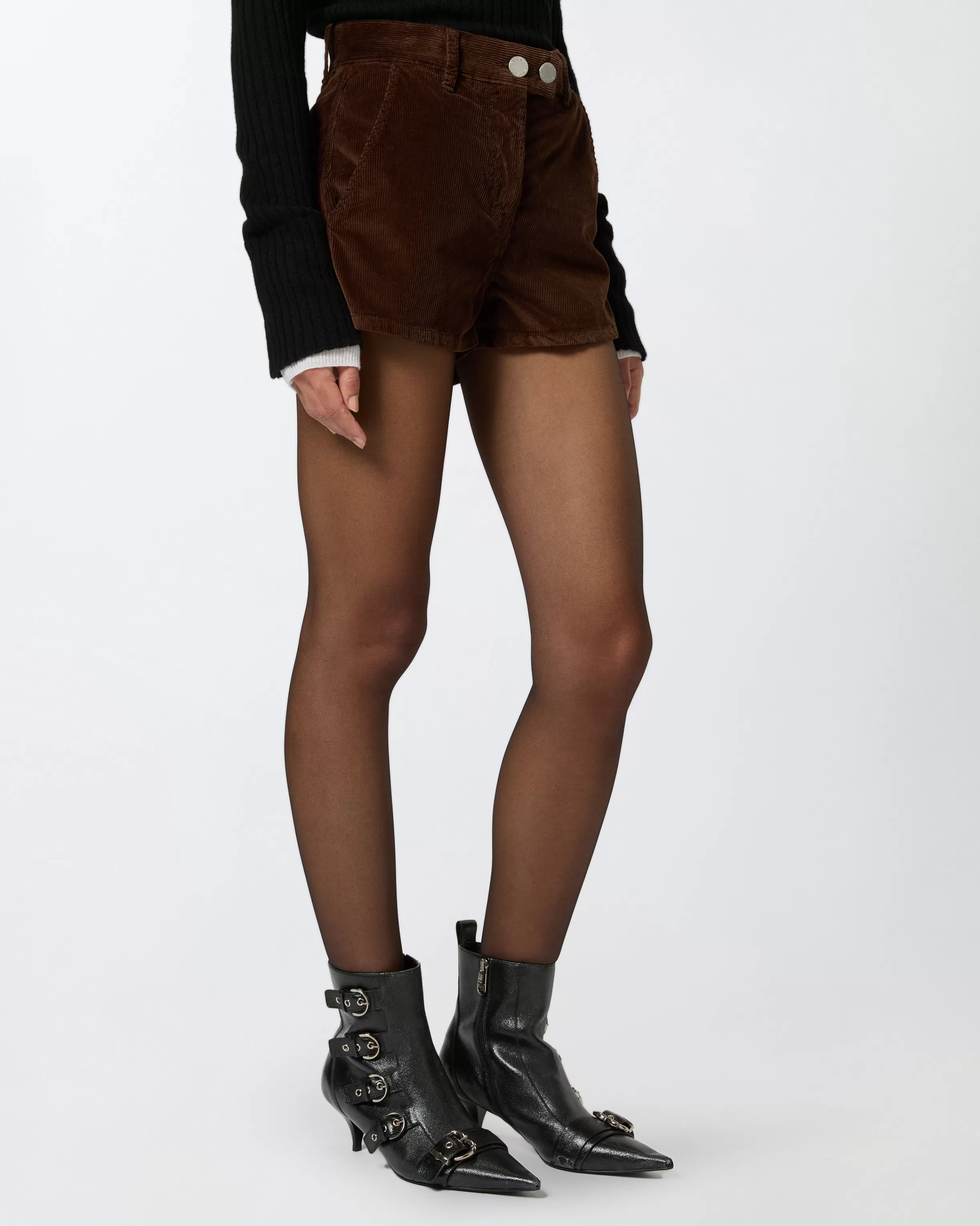 Online Pantaloncini shorts in velluto millerighe Shorts