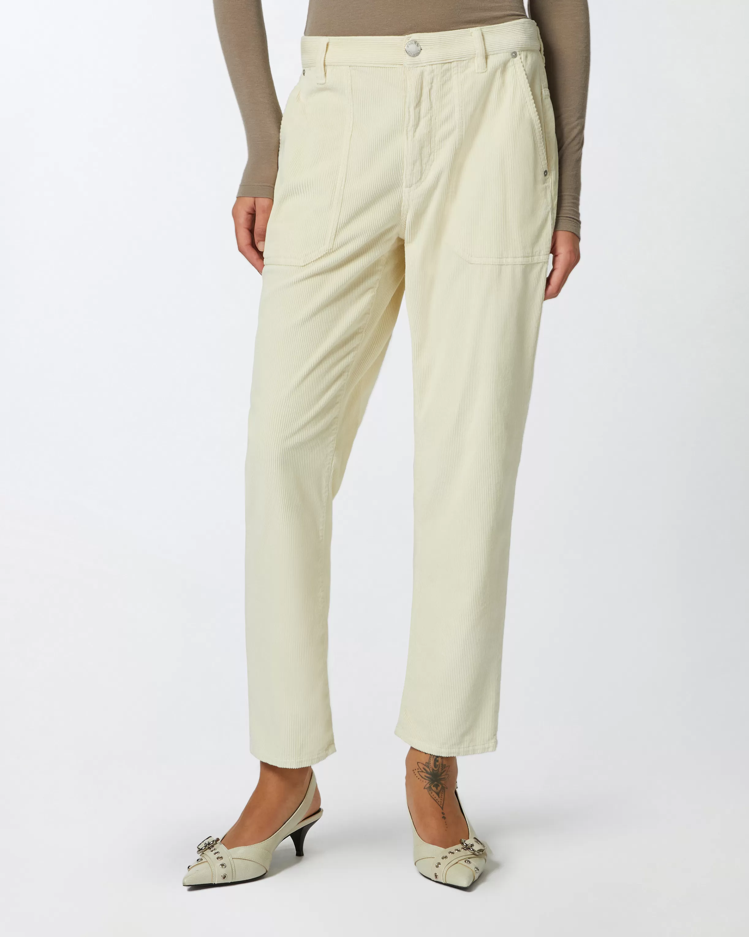 Sale Pantaloni chino in velluto millerighe Pantaloni Casual