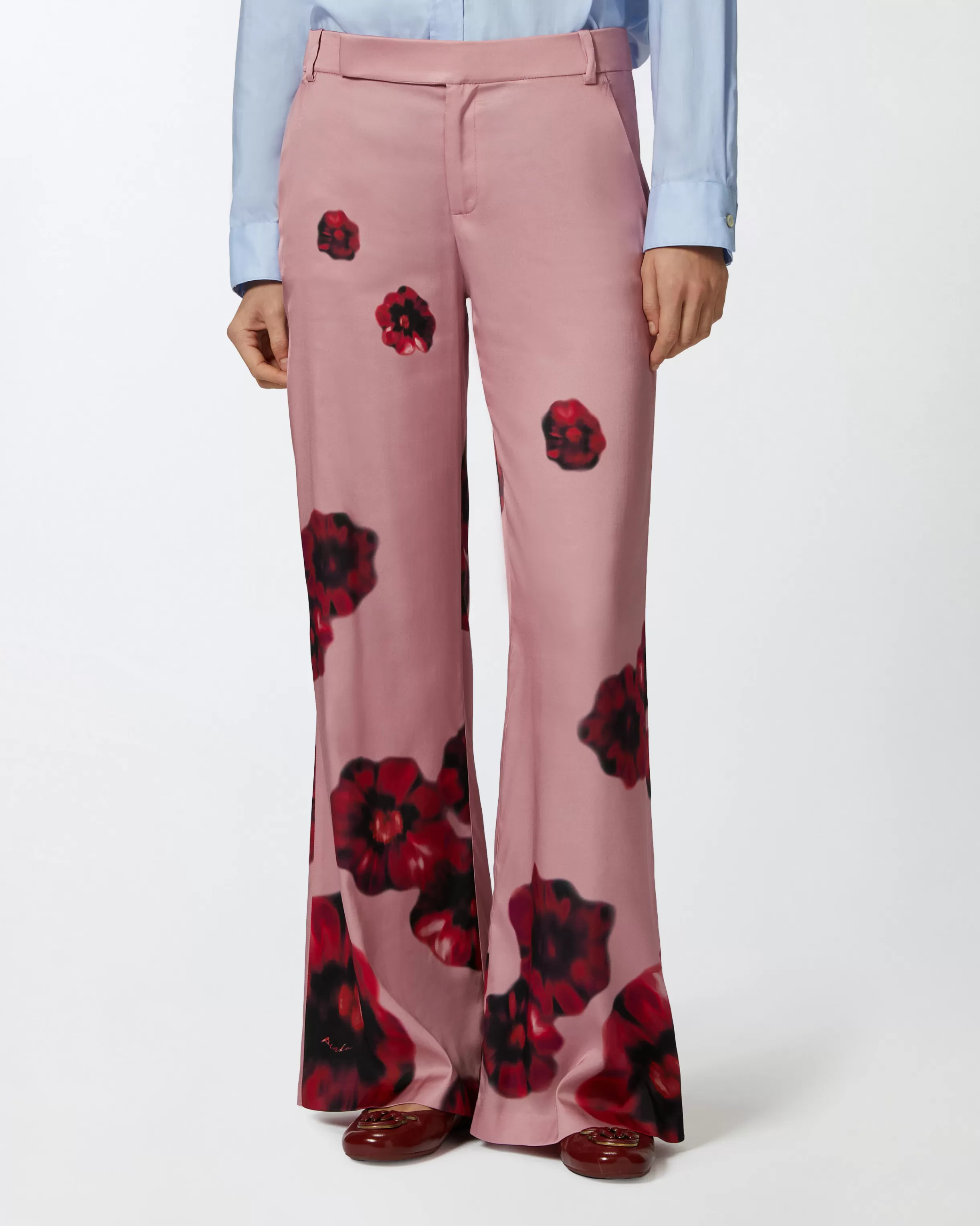 Best Pantaloni satin con stampa fiori Pantaloni Eleganti | Pantaloni Casual