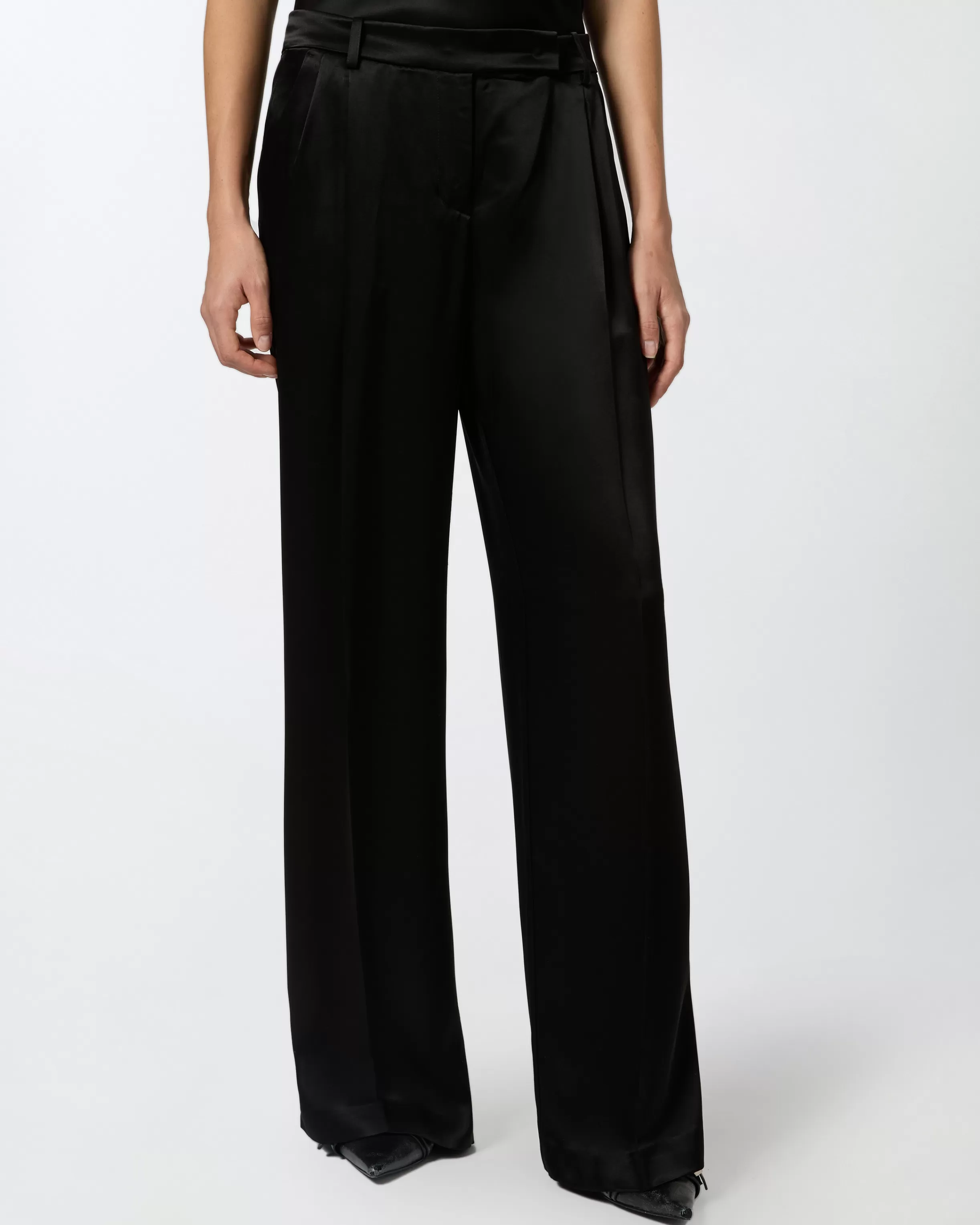 Sale Pantaloni tailored in satin Pantaloni Eleganti | Tailleur E Completi