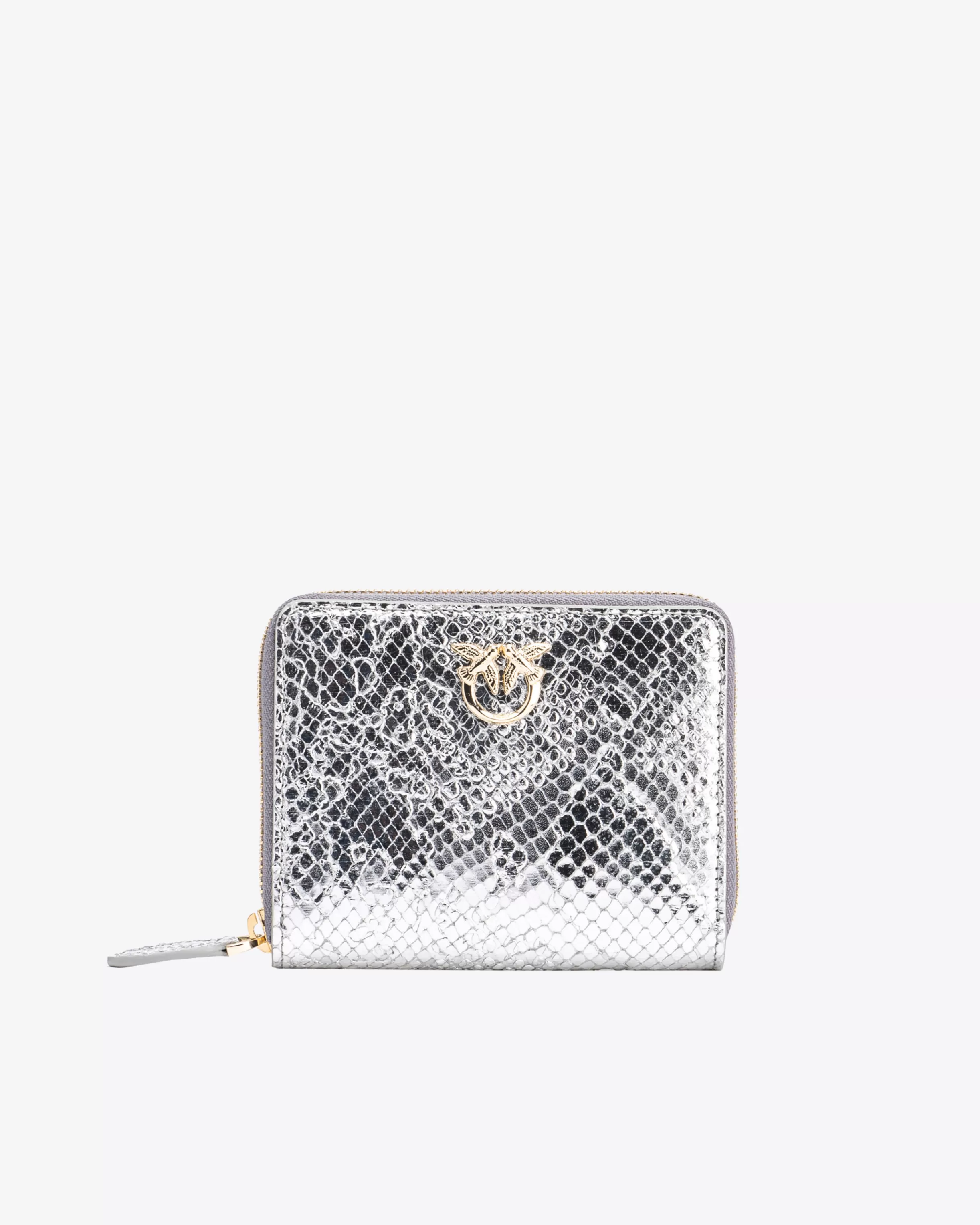 Clearance Galleria square zip-around wallet in punched reptile skin Limited Edition