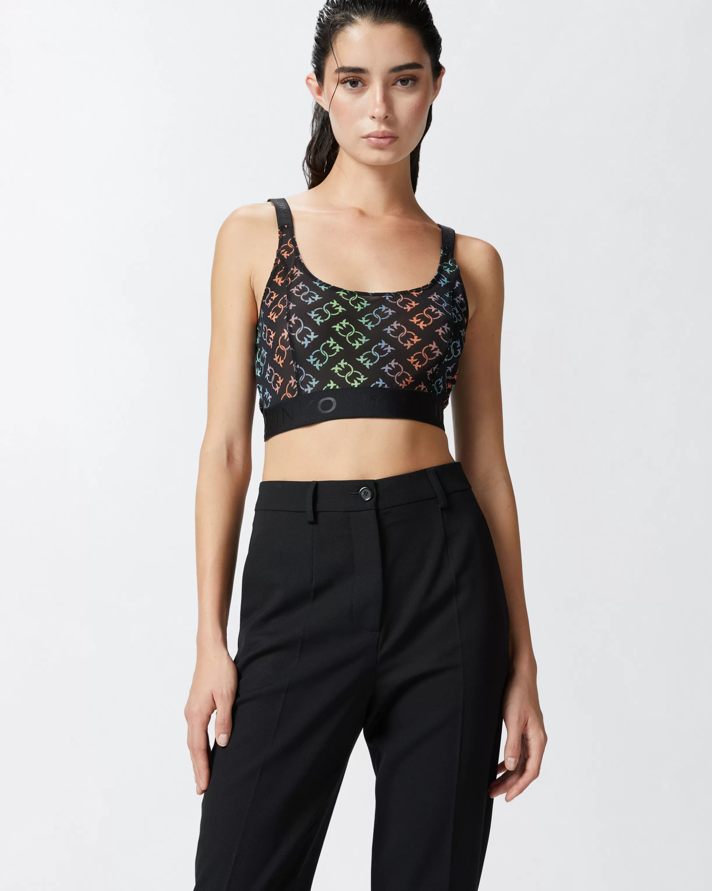 Clearance Top bralette charmeuse logata Topwear | Top